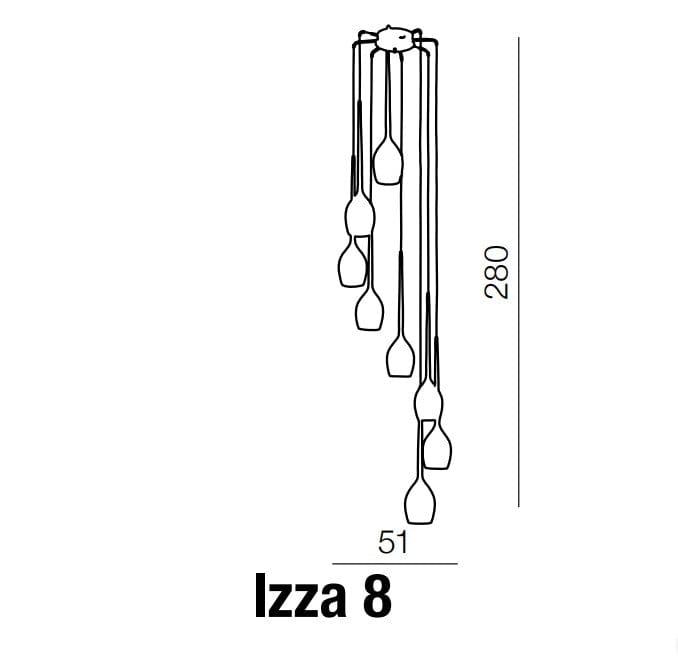 Azzarddo Lampada Izza 8 AZ0160 Bianco