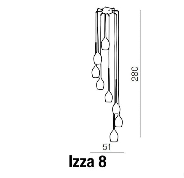 Azzarddo Lampada Izza 8 AZ1230 Verde