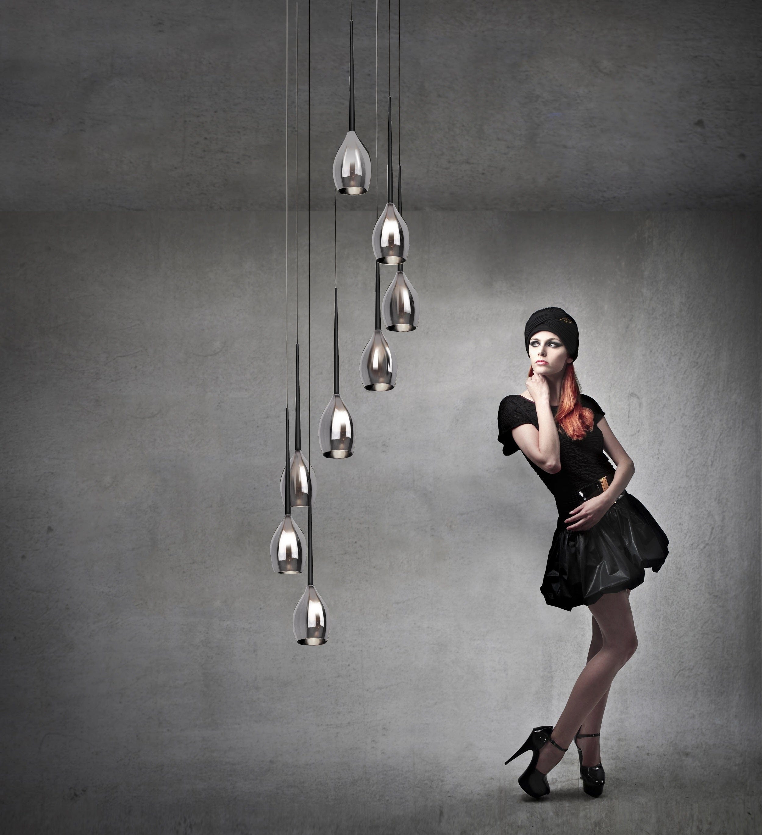 Azzarddo Lampada Izza 8 AZ2940 Grigio