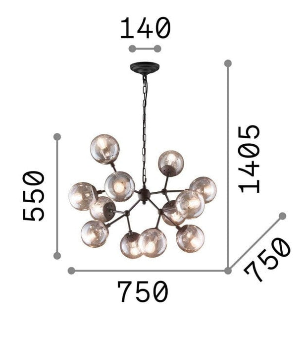 IdealLux Lampada Kepler SP12 Nero