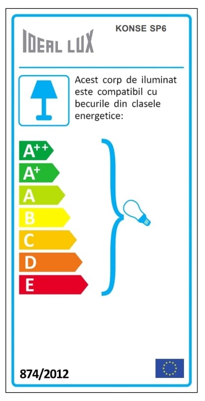 IdealLux Lampada Konse SP6 Oro