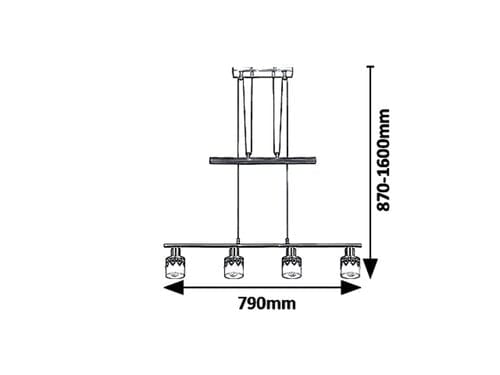 RabaLux Lampada Lacey 5345 Nero