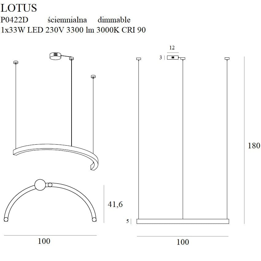 Lampada Lotus P0422D Oro (5)