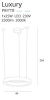 Maxlight Lampada Luxury P0377D Oro