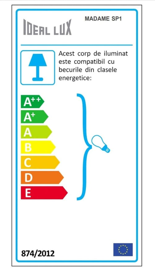 IdealLux Lampada Madame SP1 Nero