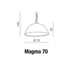 Azzarddo Lampada Magma 70 AZ1403 Bianco e Nero
