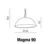 Azzarddo Lampada Magma 90 AZ1402 Bianco e Nero