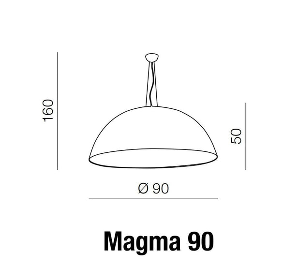 Azzarddo Lampada Magma 90 AZ1402 Bianco e Nero