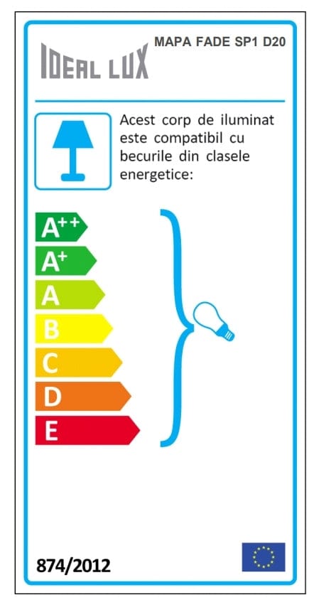 IdealLux Lampada Mapa Fade SP1 D20 Cromo