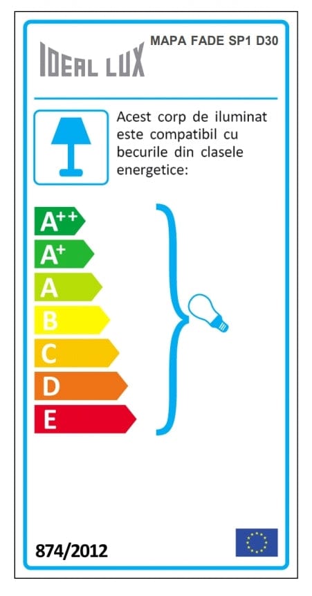 IdealLux Lampada Mapa Fade SP1 D30 Cromo