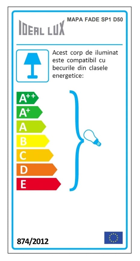 IdealLux Lampada Mapa Fade SP1 D50 Cromo