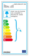 IdealLux Lampada Mapa Riga SP1 D40 Bianco