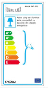 IdealLux Lampada Mapa Sat SP3 Nichel
