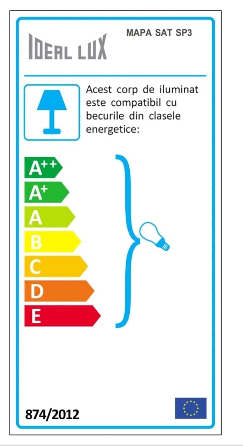 IdealLux Lampada Mapa Sat SP3 Nichel
