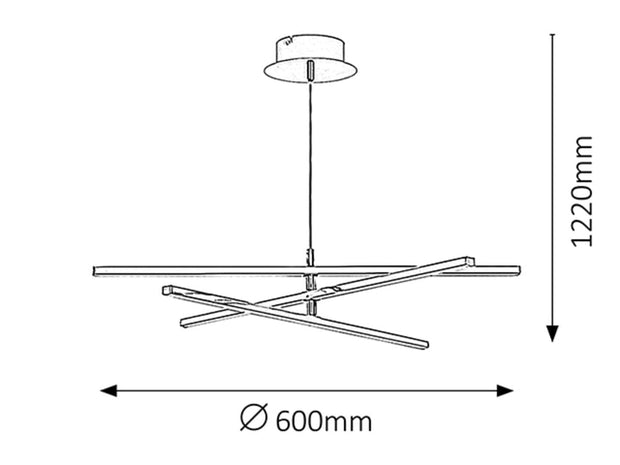 RabaLux Lampada Meredith 2480 Cromo