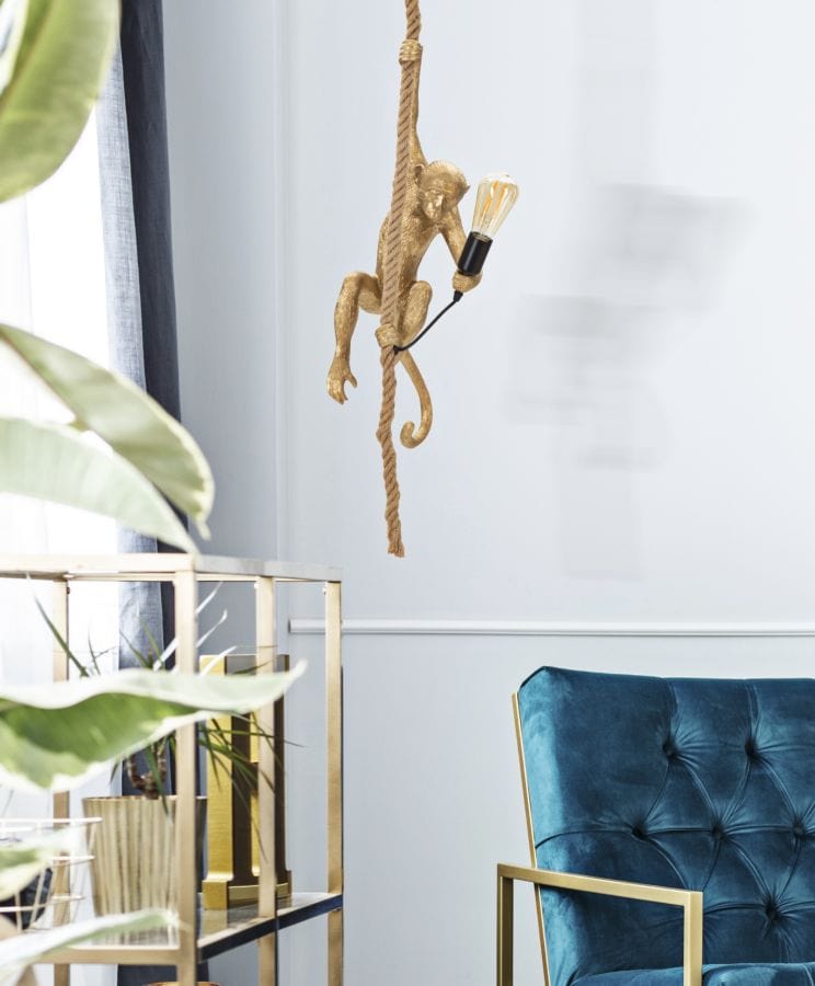 Mauro Ferretti Lampada Monkey Oro