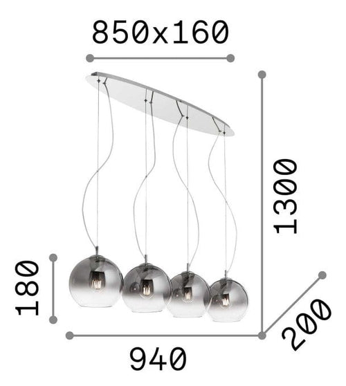 IdealLux Lampada Nemo Plus SP4 Cromo