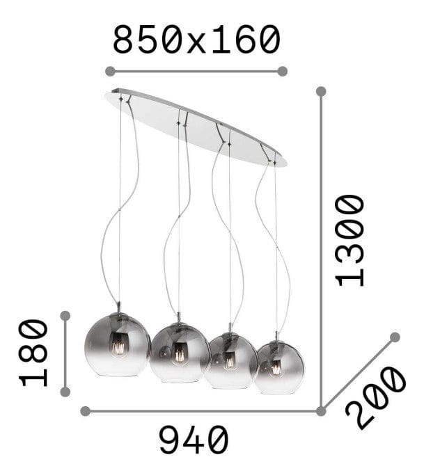 IdealLux Lampada Nemo Plus SP4 Cromo