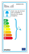 IdealLux Lampada Nordik SP4 Nero