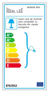 IdealLux Lampada Nordik SP6 Nero