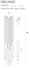Maxlight Lampada Organic P0205D Rame