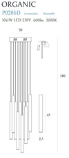 Maxlight Lampada Organic P0206D Cromo