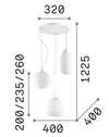 IdealLux Lampada Origami SP3 Bianco