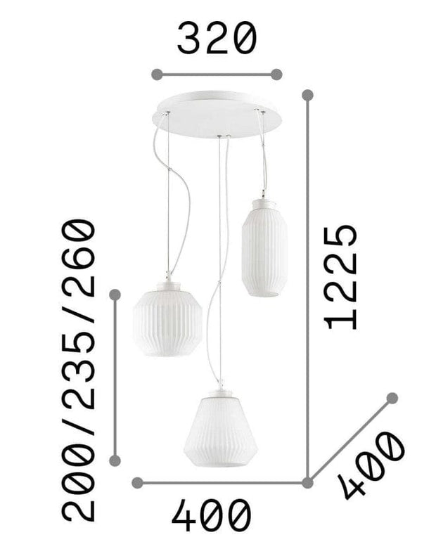 IdealLux Lampada Origami SP3 Bianco