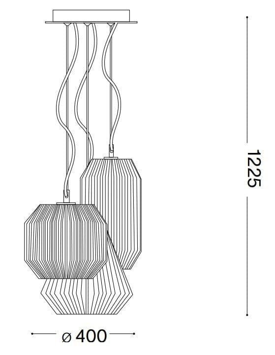 IdealLux Lampada Origami SP3 Bianco