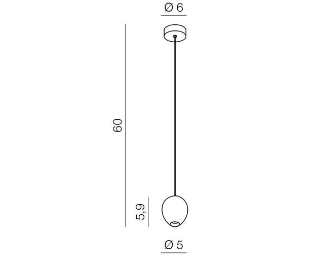 Lampada Ovum 1 Pendant AZ3095 Nero (3)