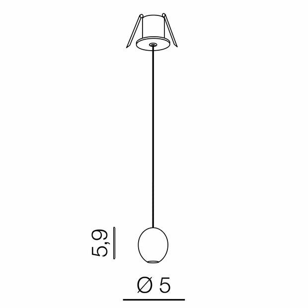 Lampada Ovum 1 Pendant Downlight AZ3096 Nero (3)