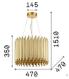IdealLux Lampada Pan SP5 Oro