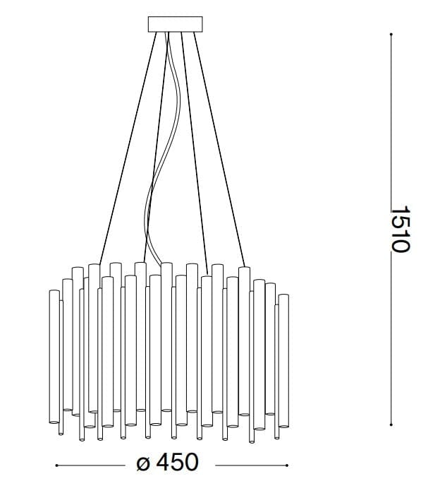 IdealLux Lampada Pan SP5 Oro