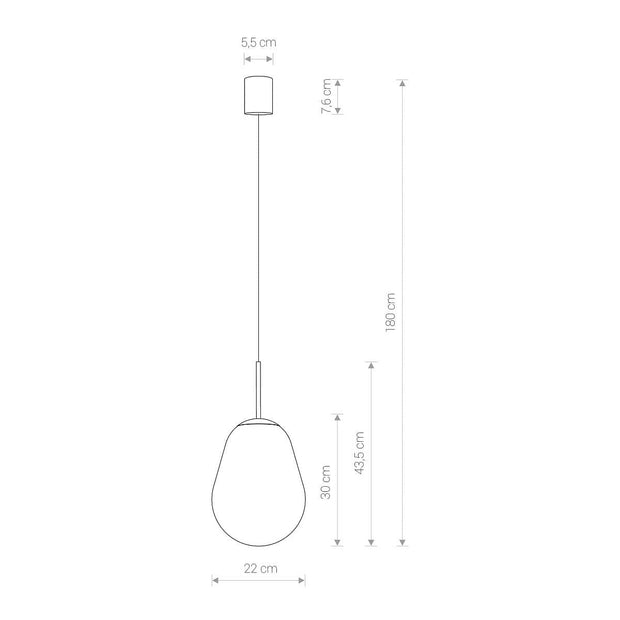 Nowodvorski Lampada Pear S Nero