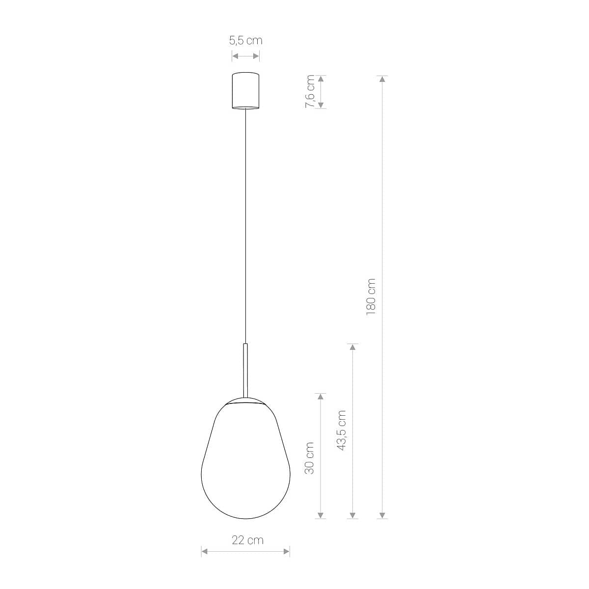 Nowodvorski Lampada Pear S Trasparente