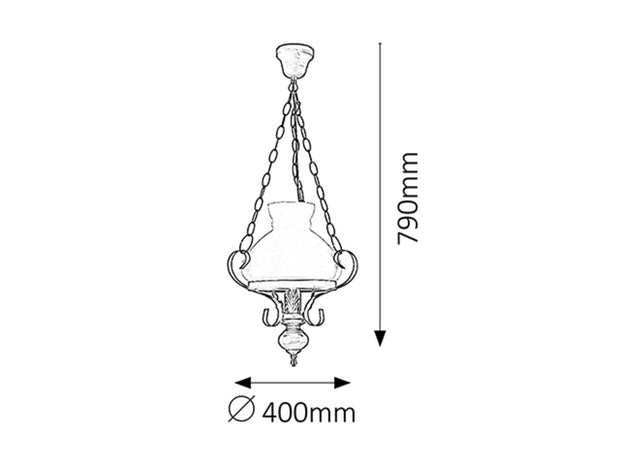 RabaLux Lampada Petronel 7076 Bianco e Nero