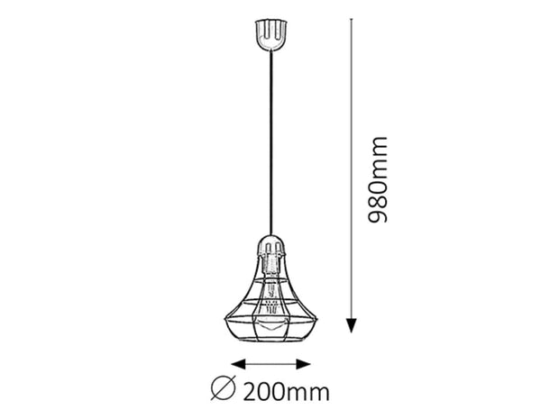RabaLux Lampada Ramsey 4649 Nero