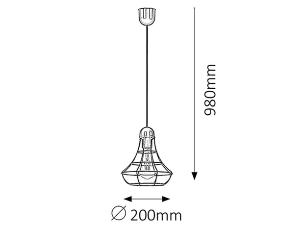 RabaLux Lampada Ramsey 4650 Rame