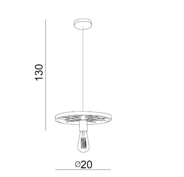 Azzarddo Lampada Ranch 1 AZ1648 Nero