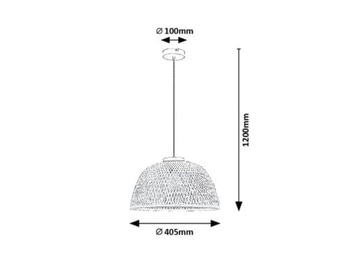 RabaLux Lampada Rattan 72025 Nero