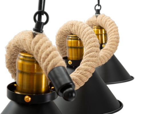 Mauro Ferretti Lampada Rope 3 Nero