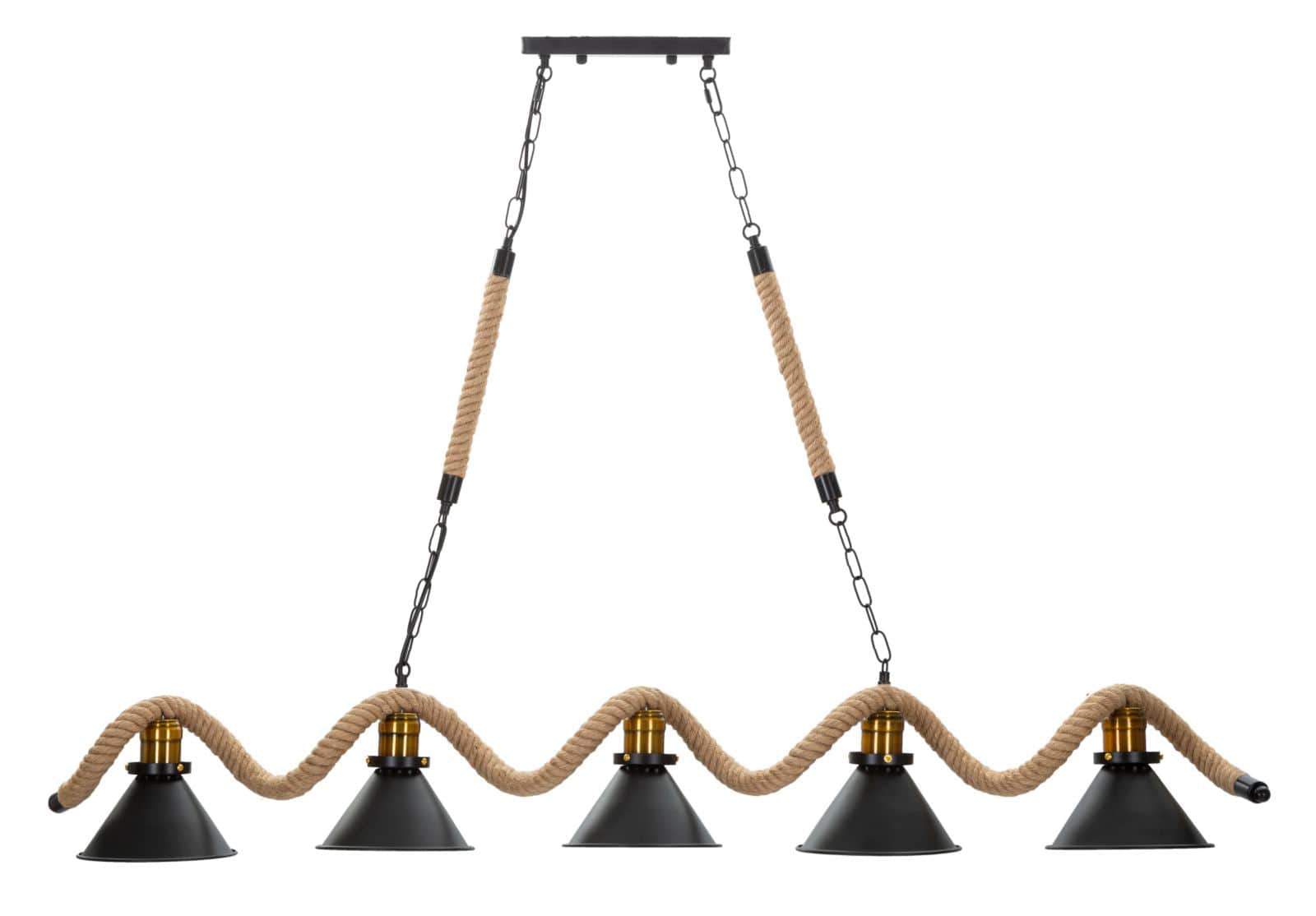 Mauro Ferretti Lampada Rope 5 Nero