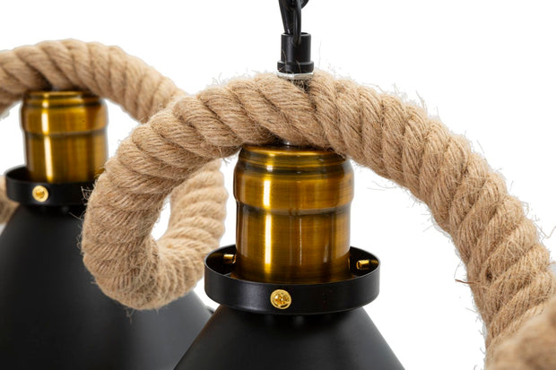 Mauro Ferretti Lampada Rope 5 Nero