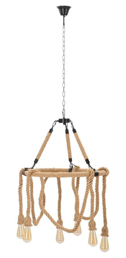 Lampada Rope Circle Marrone