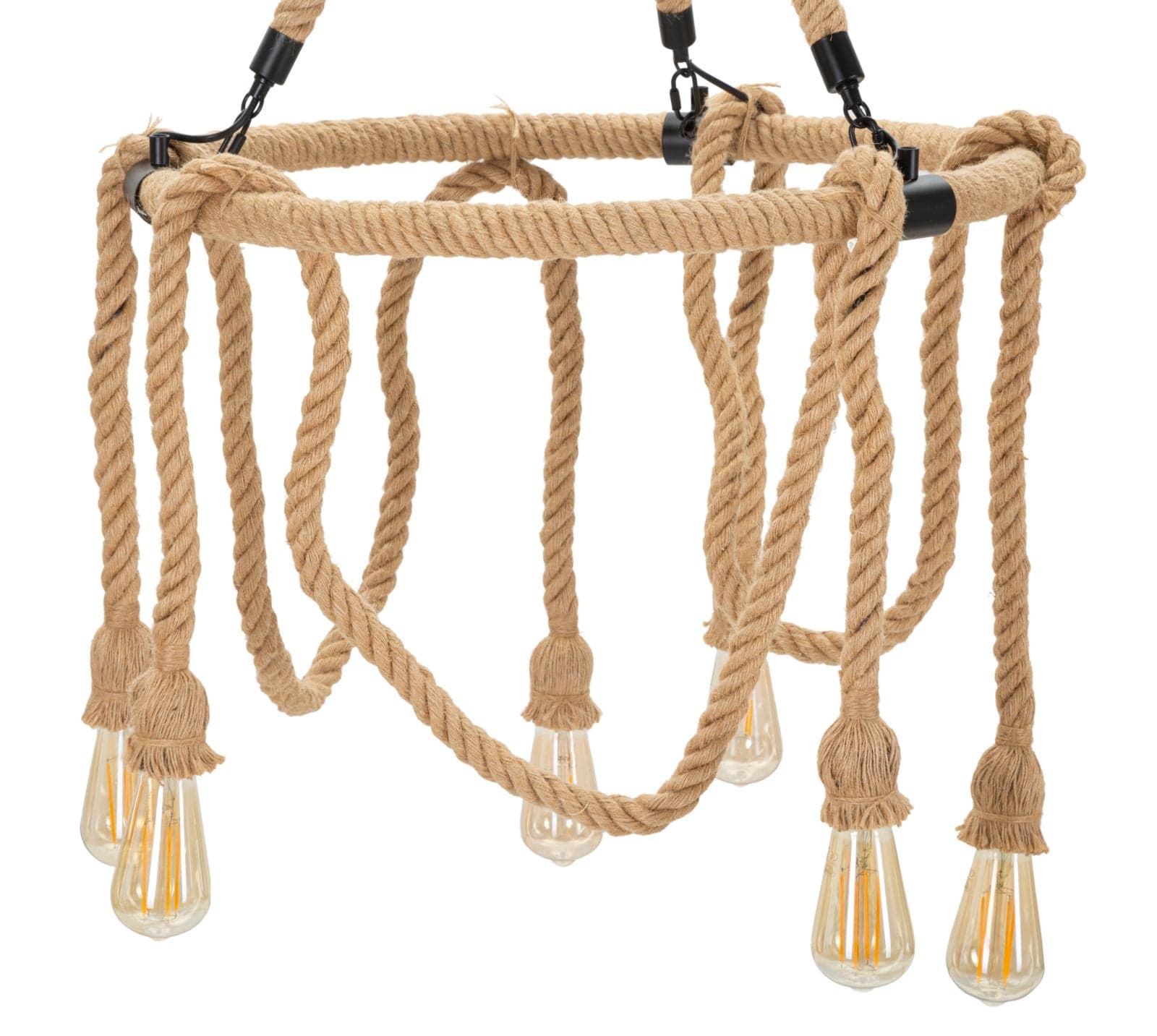 Mauro Ferretti Lampada Rope Circle Marrone