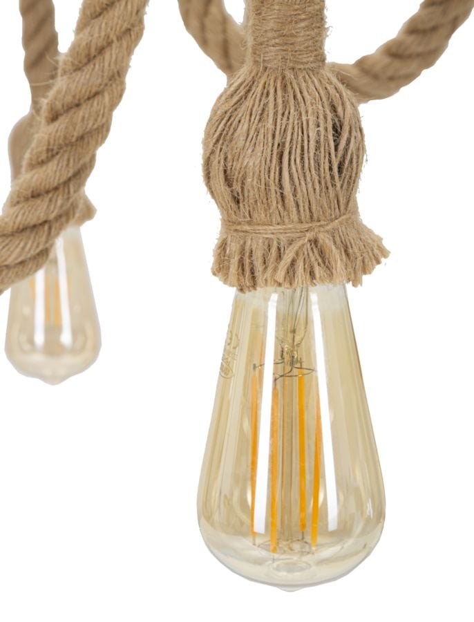 Mauro Ferretti Lampada Rope Circle Marrone