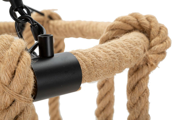 Mauro Ferretti Lampada Rope Circle Marrone