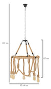 Mauro Ferretti Lampada Rope Circle Marrone