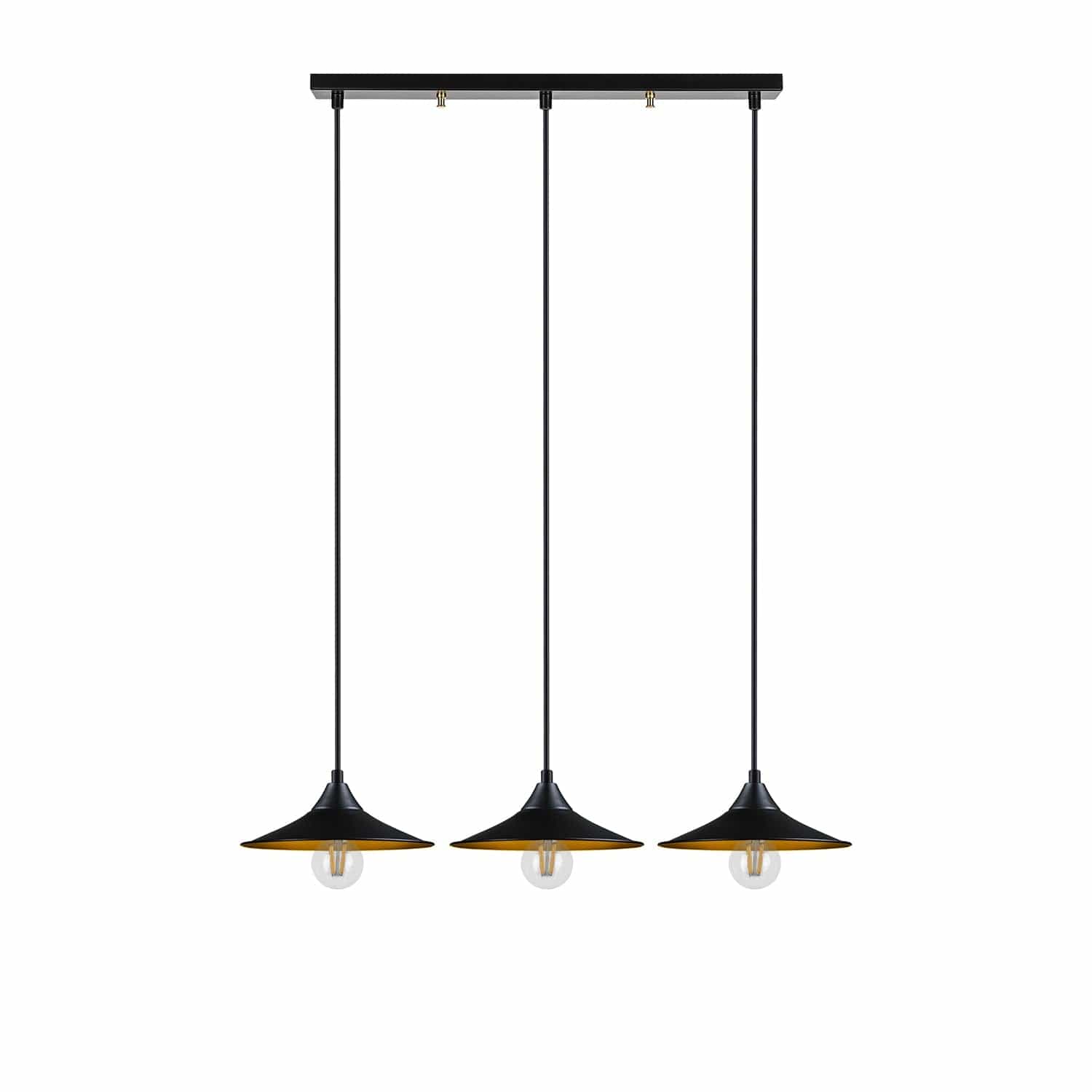Oyo Lampada Rustik Trio Line Nero