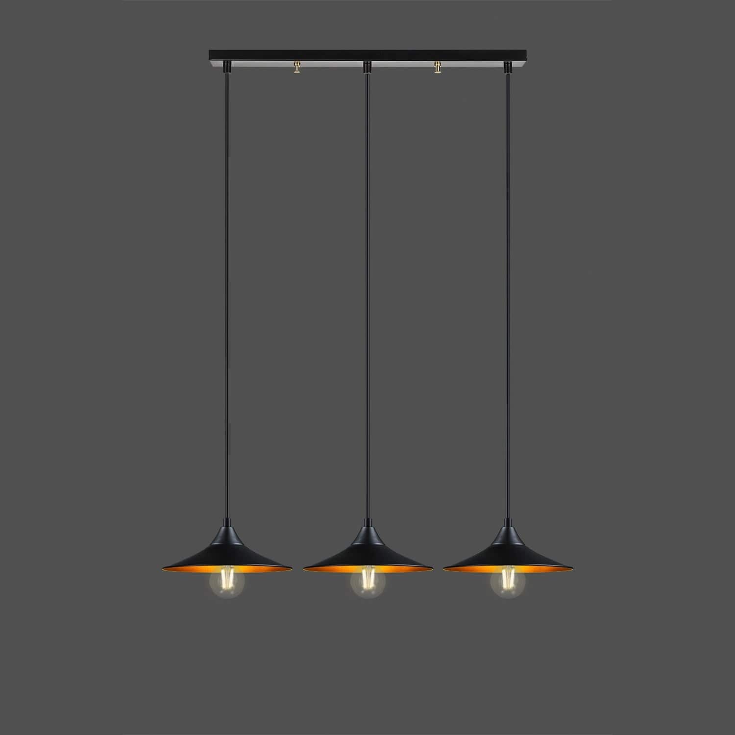 Oyo Lampada Rustik Trio Line Nero